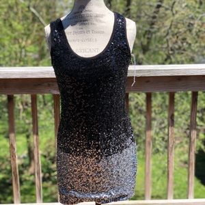 Black and white Sequence Tank Tunic